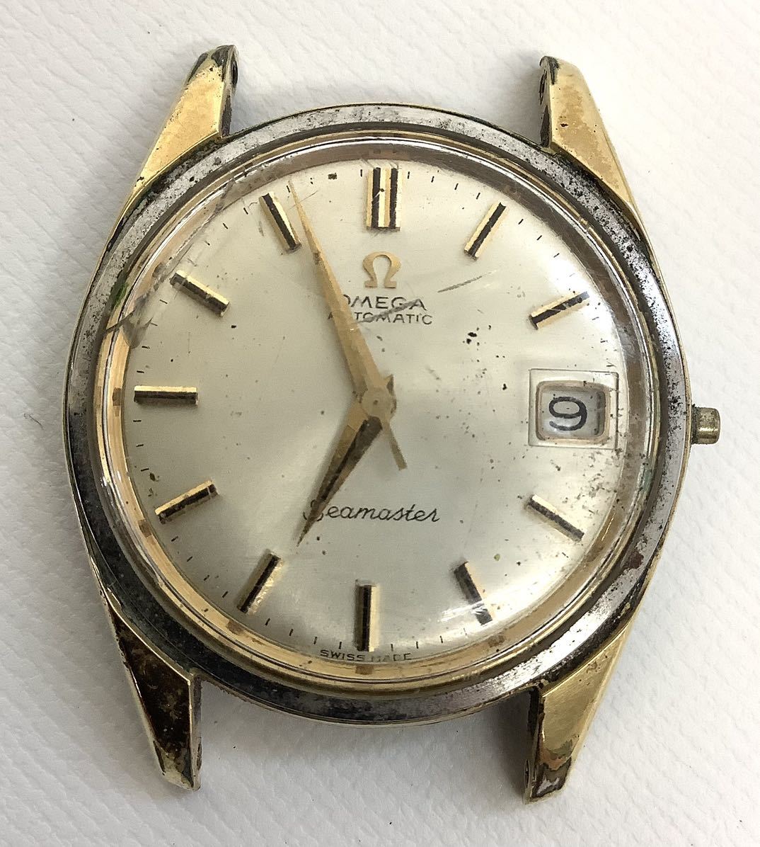 IN011-キm 稼動品 OMEGA オメガシーマスター 自動巻き メンズ腕時計 SEA MASTER リューズ不具合 3.5㎝