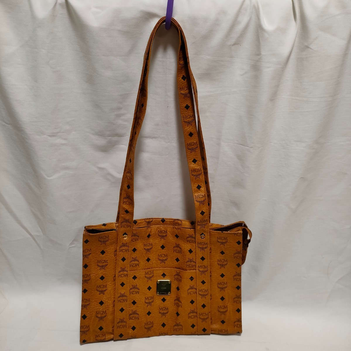 MCM モノグラム ヴィセトス レザー トート ショルダー 肩掛け エムシー 