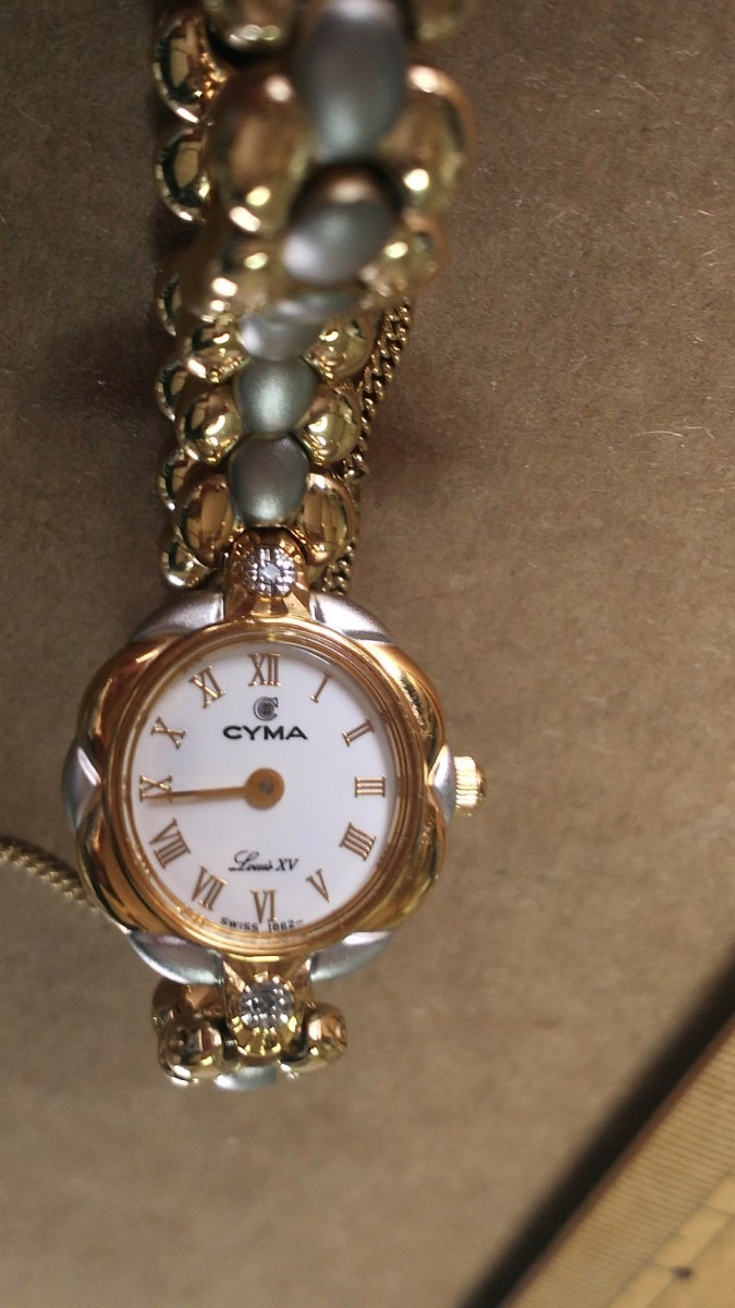 CYMA シーマ Louis XV 2針 レディース クォーツ 腕時計 電池交換済み 正常動作確認