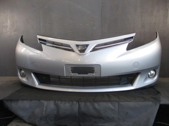 【検査済】 H21年 エスティマ DBA-ACR50W フロントバンパー 52119-28E10-B1 シルバー 1F7 [ZNo:04011142]