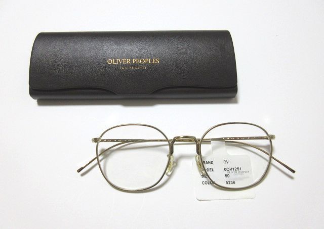 希少モデル 新品 定価50600円 OLIVER PEOPLES オリバーピープルズ ov1251 5236 JACNO ゴールド メガネ 眼鏡 /OV113 