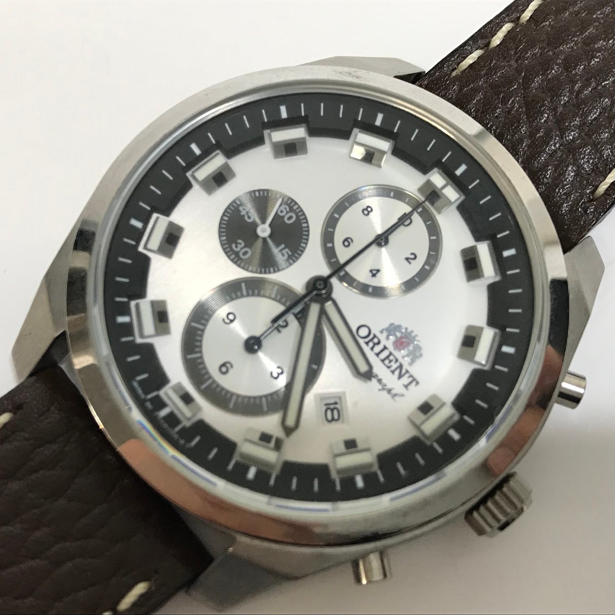 稼働 オリエント ORIENT クロノグラフ デイデイト アラーム機能 TY01