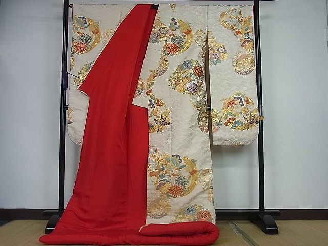 平和屋着物□色打掛 和装 婚礼 結婚式 花嫁 神社挙式 唐織 花