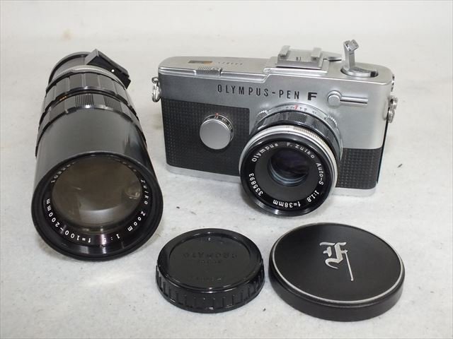 ★ OLYMPUS オリンパス PEN-F フィルム一眼レフ 1.8 38 1:5 100~200 中古 現状品 230401H5286