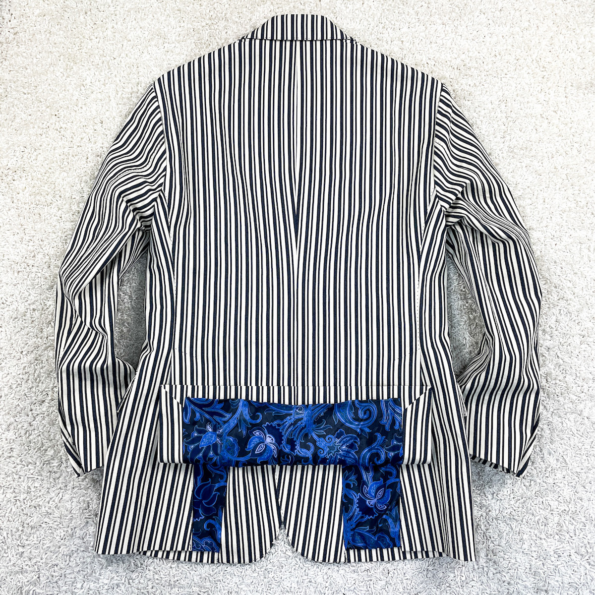 極美品【ETRO】コットン混 テーラードジャケット ブレザー ストライプ 