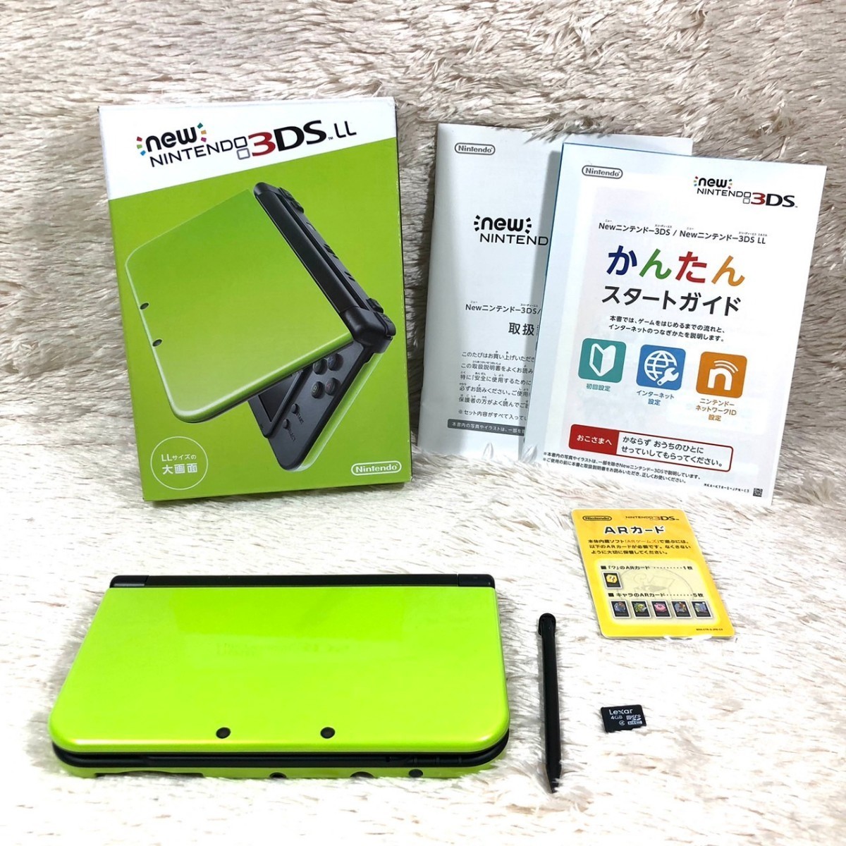◎1円〜 動作確認済み Newニンテンドー3DS LL ライム ブラック 任天堂 