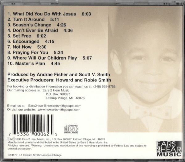 激レア HOWARD SMITH - SEASONS CHANGE 1998 Prod. ANDRE FISCHER of RUFUS ...