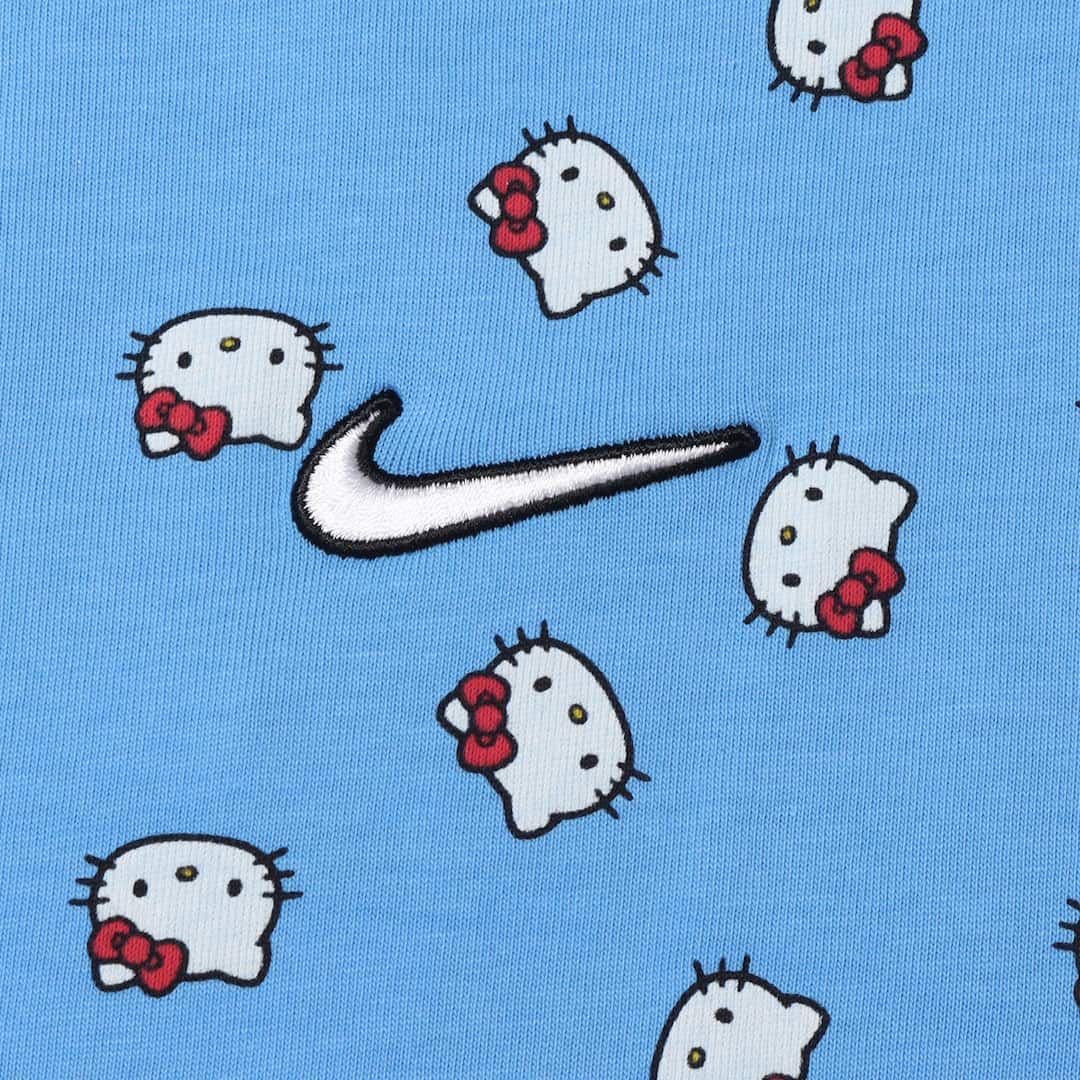 L 新品 NIKE ナイキ x ハローキティ コラボ Tシャツ 半袖 総柄 Hello 