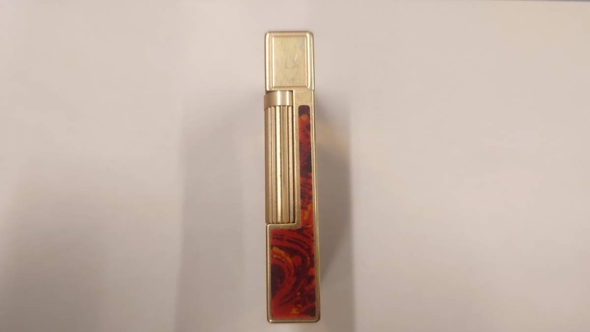 S.T.Dupont デュポンライター 赤系&ゴールド 着火動作未確認品 