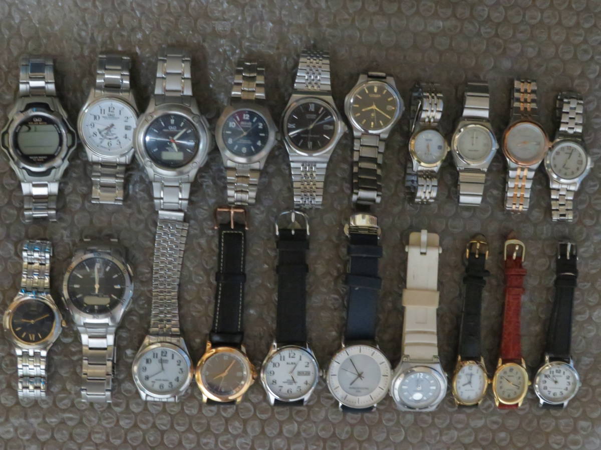 ■ソーラー腕時計おまとめセット■20点/SEIKO CASIO CITIZEN ATTESA 等/電波/ブランド/大量/個/kg/メンズ/レディース/