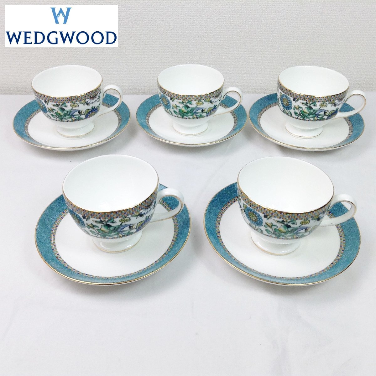 希少/5枚セット] Bone China mikasa NARUMI 『MOUNT HOLYOKE 114』大皿