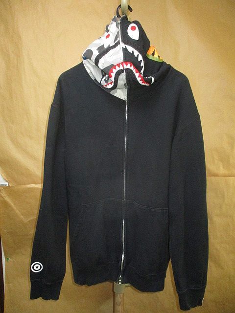 A BATHING APE シャークパーカー XS エイプ APE シャーク ジップアップ
