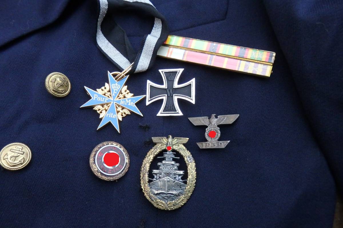 ドイツ海軍 将校用ジャケット スラックス 将官用 鉄十字章 勲章徽章