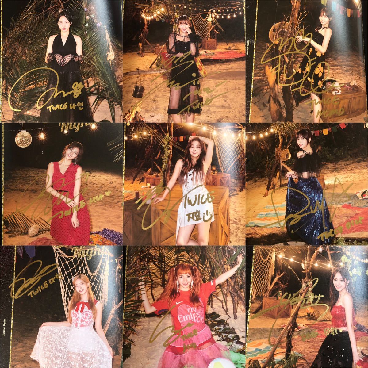 TWICE 直筆サインCD3ヶ所+α TWICE直筆サインCD TWICE 7ヶ所+α