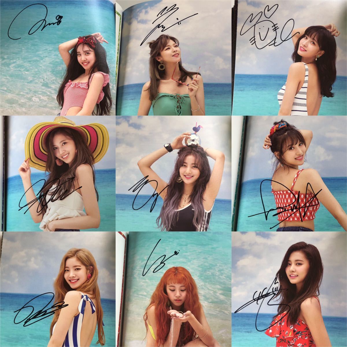 TWICE 直筆サインCD3ヶ所+α TWICE直筆サインCD TWICE 7ヶ所+α