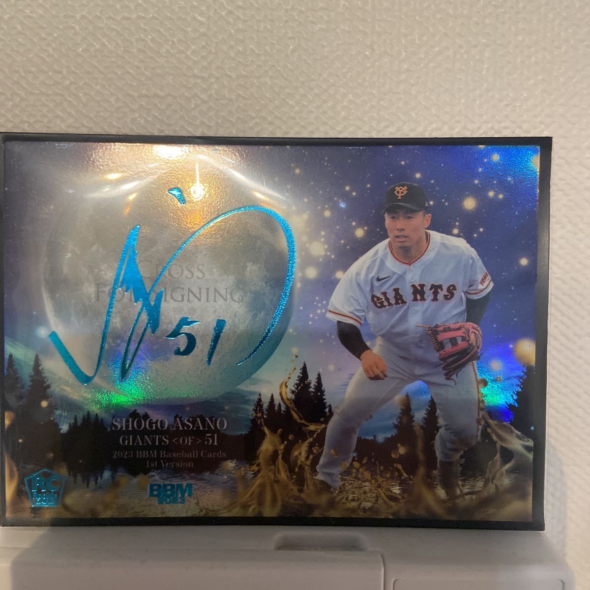 浅野翔吾 2023 BBM 1st CROSS FOIL SIGNING クロス 青箔サインカード 