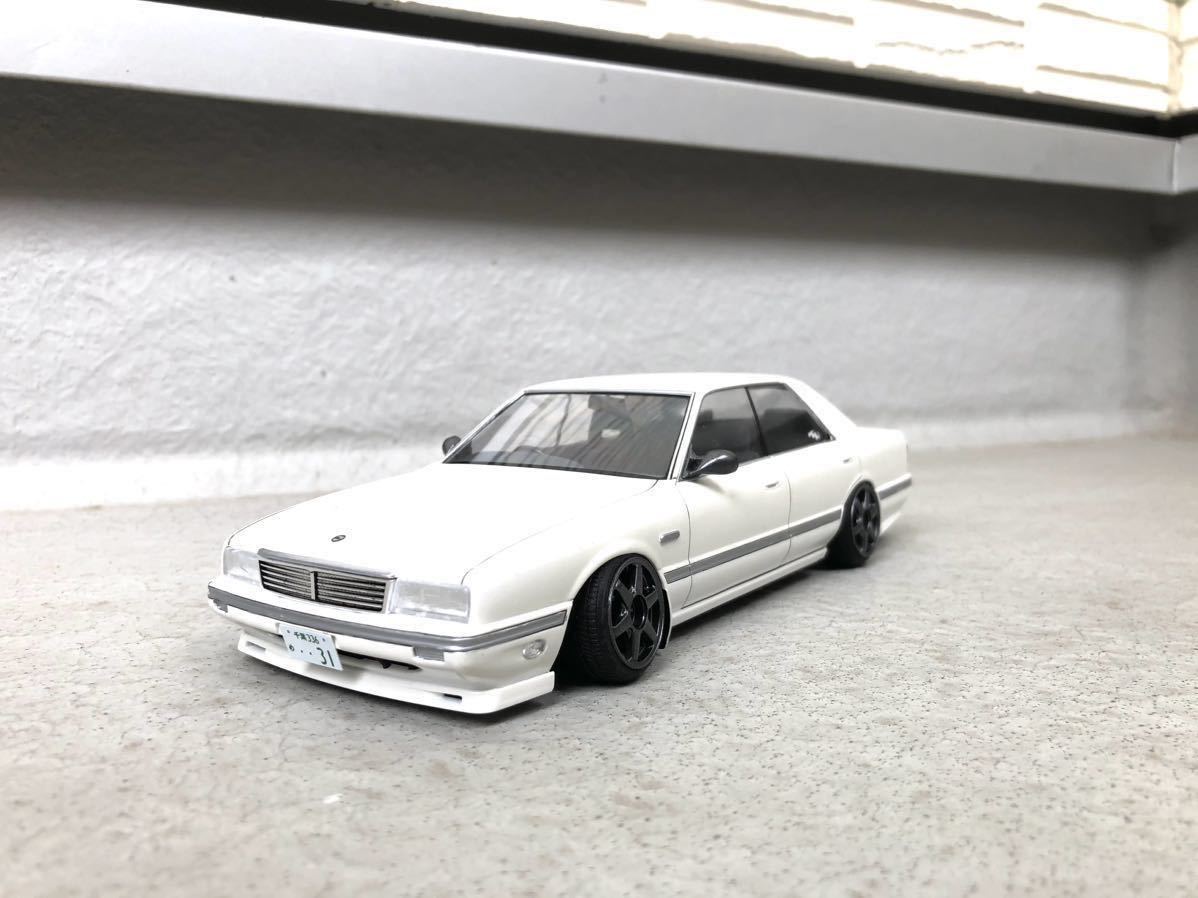 アオシマ製、ニッサン、Y31シーマ完成品！！1/24、NISSAN 、ドリフト 