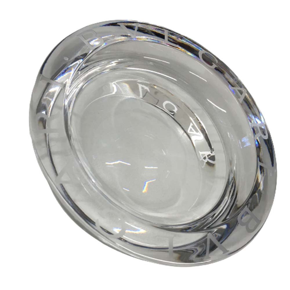 泉店23-953【ほぼ未使用品/極美品】ブルガリ ローゼンタール クリスタル灰皿 シガレット 煙草 小物置き ガラス インテリア 置物