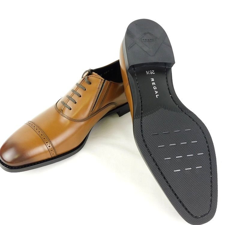 B2291 新品 1円～ 正規品☆REGAL リーガル☆26.5cm 茶 内羽根式