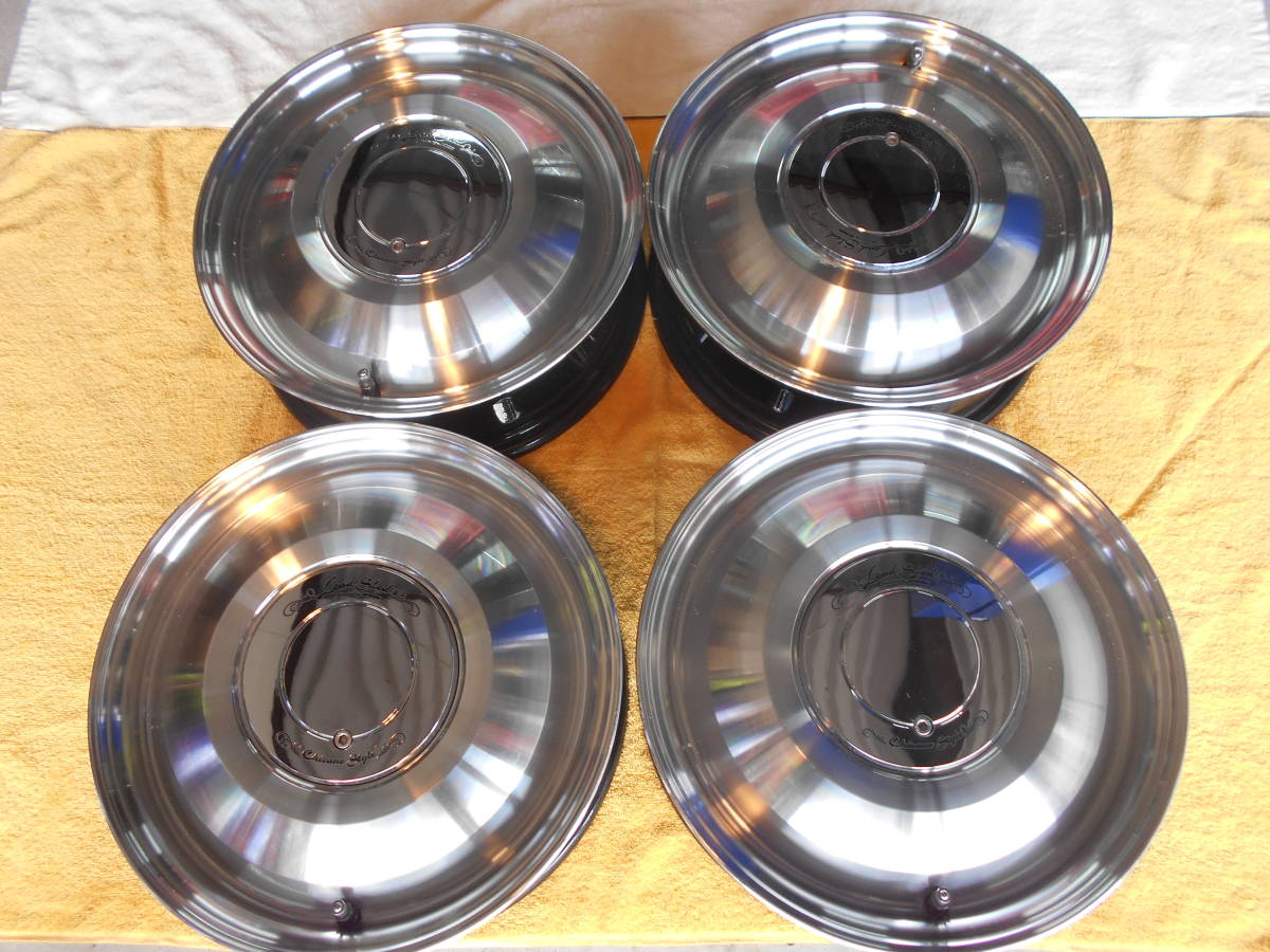 WORK レッドスレッドホイール 4.5J×14 オフセット45 PCD100 4本セット 