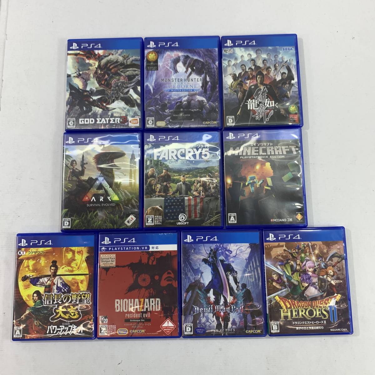 17228)〓【1円～】PS4ソフト10本まとめ マインクラフト/龍が如く 維新 
