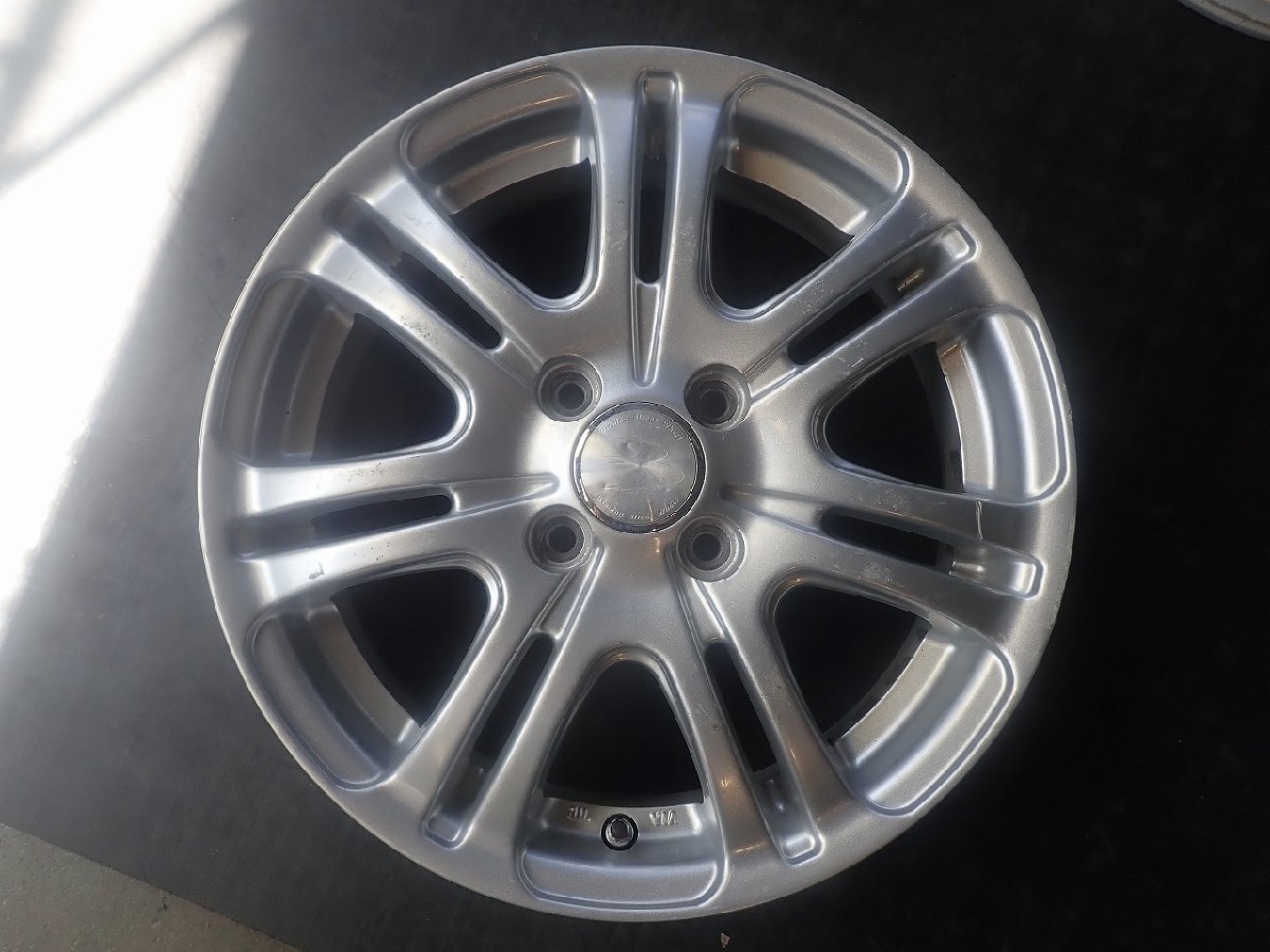 MF8249【送料無料15インチ】4本 ミツビシ アイ アイミーブなどに スタッドレス用等に 中古ホイール ▼15×4.5J 6J 100/4H ET43 ET38▼