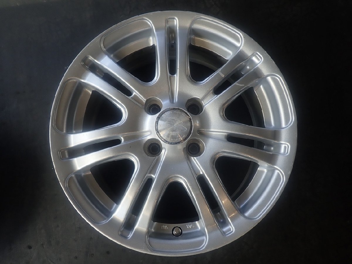 MF8249【送料無料15インチ】4本 ミツビシ アイ アイミーブなどに スタッドレス用等に 中古ホイール ▼15×4.5J 6J 100/4H ET43 ET38▼