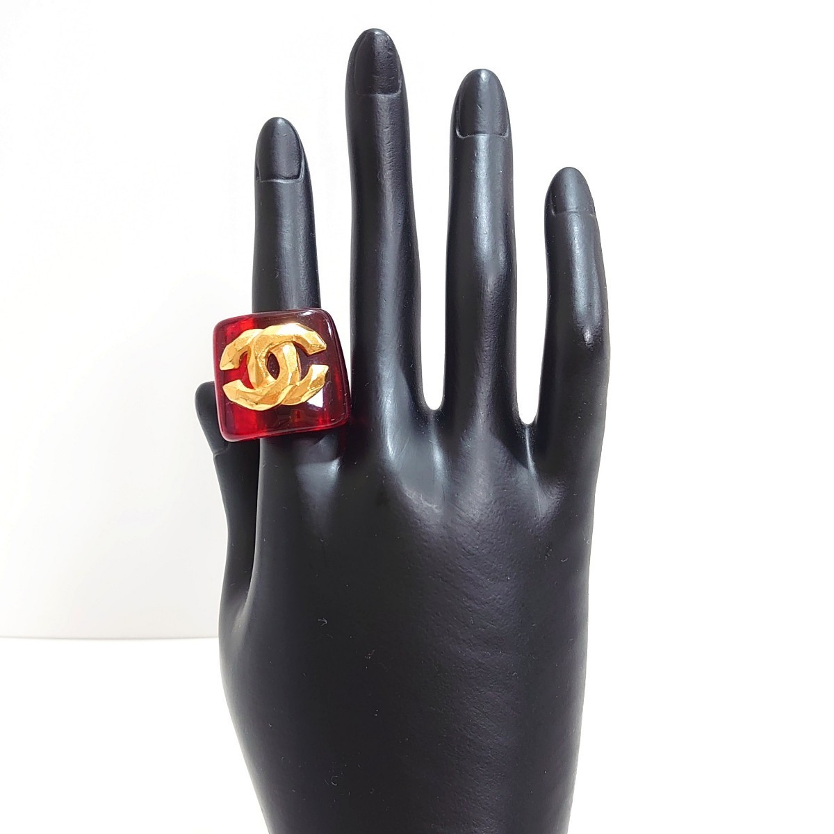 ☆超美品 希少 シャネル CHANEL クリア リング ゴールド ココマーク 
