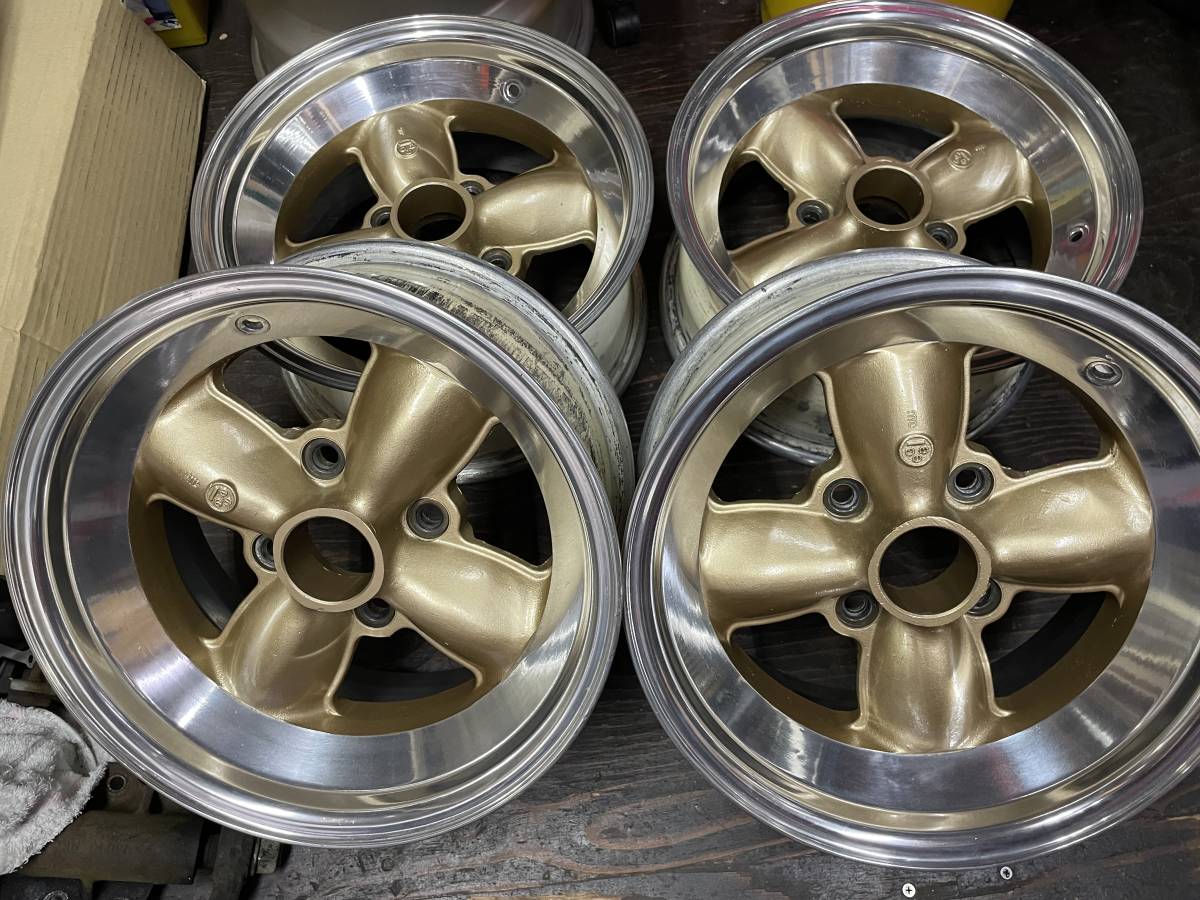 ワタナベホイル4本スポーク・14インチ7J4本美品・珍品・レア物・当時物
