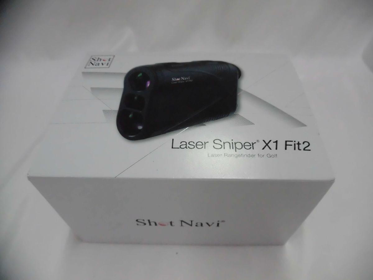 52 送60サ 0613%B17 Shot Navi ショットナビ ゴルフ レーザー距離測定器 レーザースナイパー LaserSniper X1 Fit2 ブラック 中古