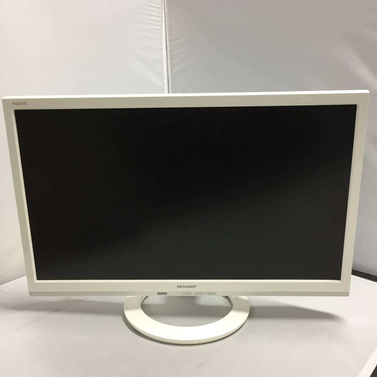 ■SHARPシャープ AQUOS アクオス 22インチ 液晶カラーテレビ LC-22K40 2017年製 ホワイト 白　【23/0607/01