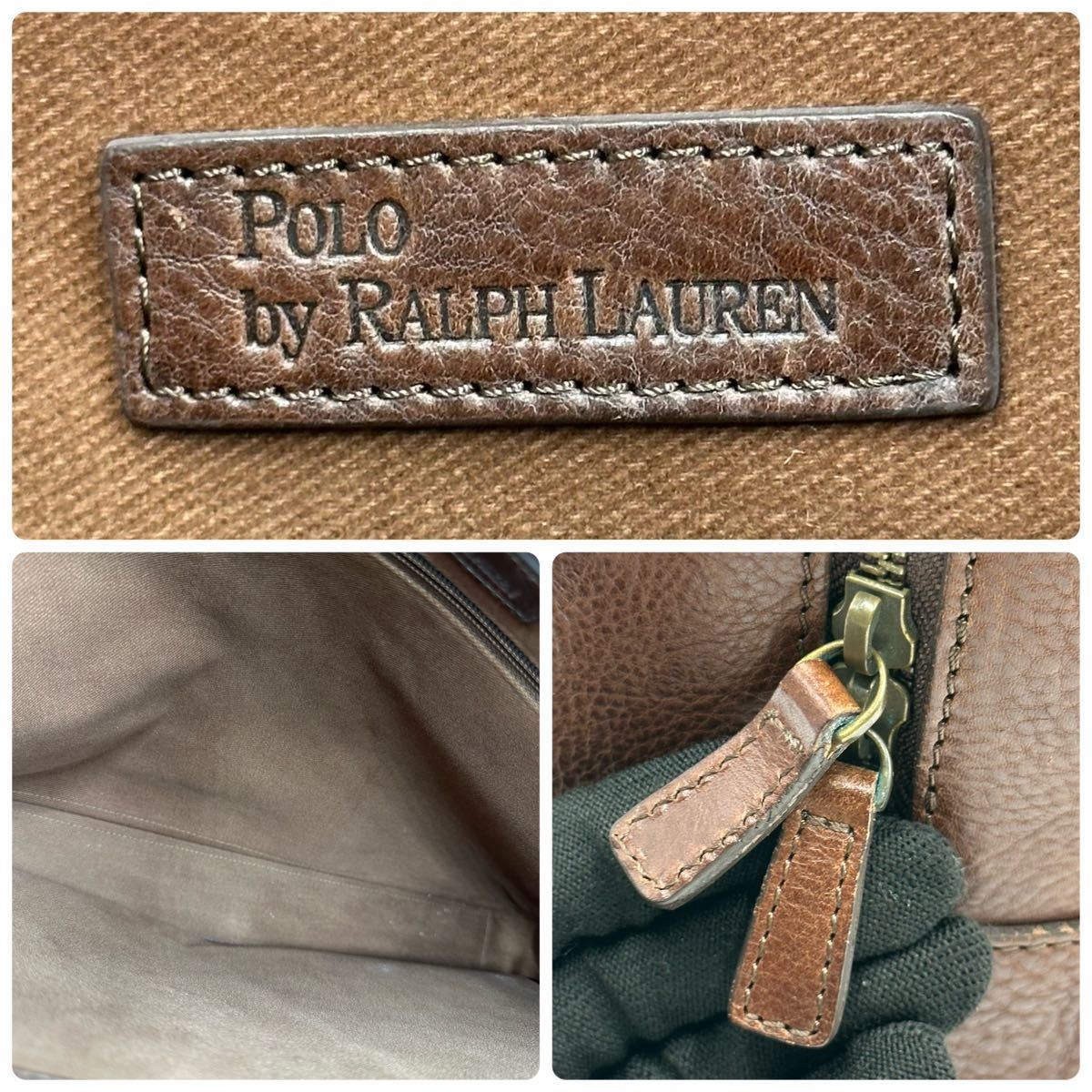 激渋! 美品 ポロラルフローレン POLO RALPH LAUREN オールレザー