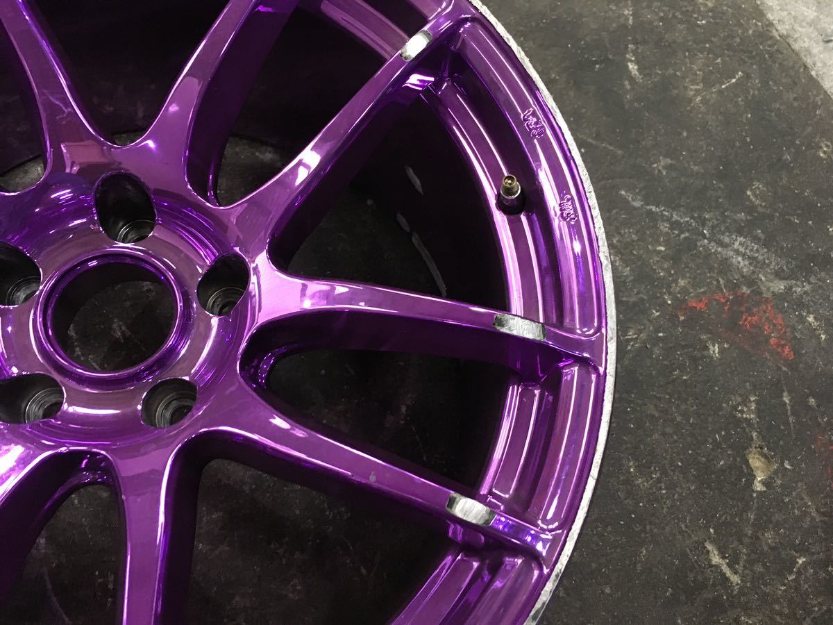 RAYS g-games 紫ホイール 中村直樹 ドリフト 18インチ 廃盤 RAYS レイズ G-games 77REBOOT 18インチ 9.5J＋15 PCD114.3 / 5h