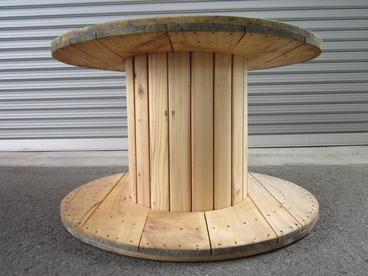 木製ドラム｜約Φ82×50㎝｜ガーデニング・BBQ・庭テーブル・ケーブルドラム・電線ドラム｜J1 電線ドラム ケーブルドラム ガーデニング 木製ドラム サイドテーブル