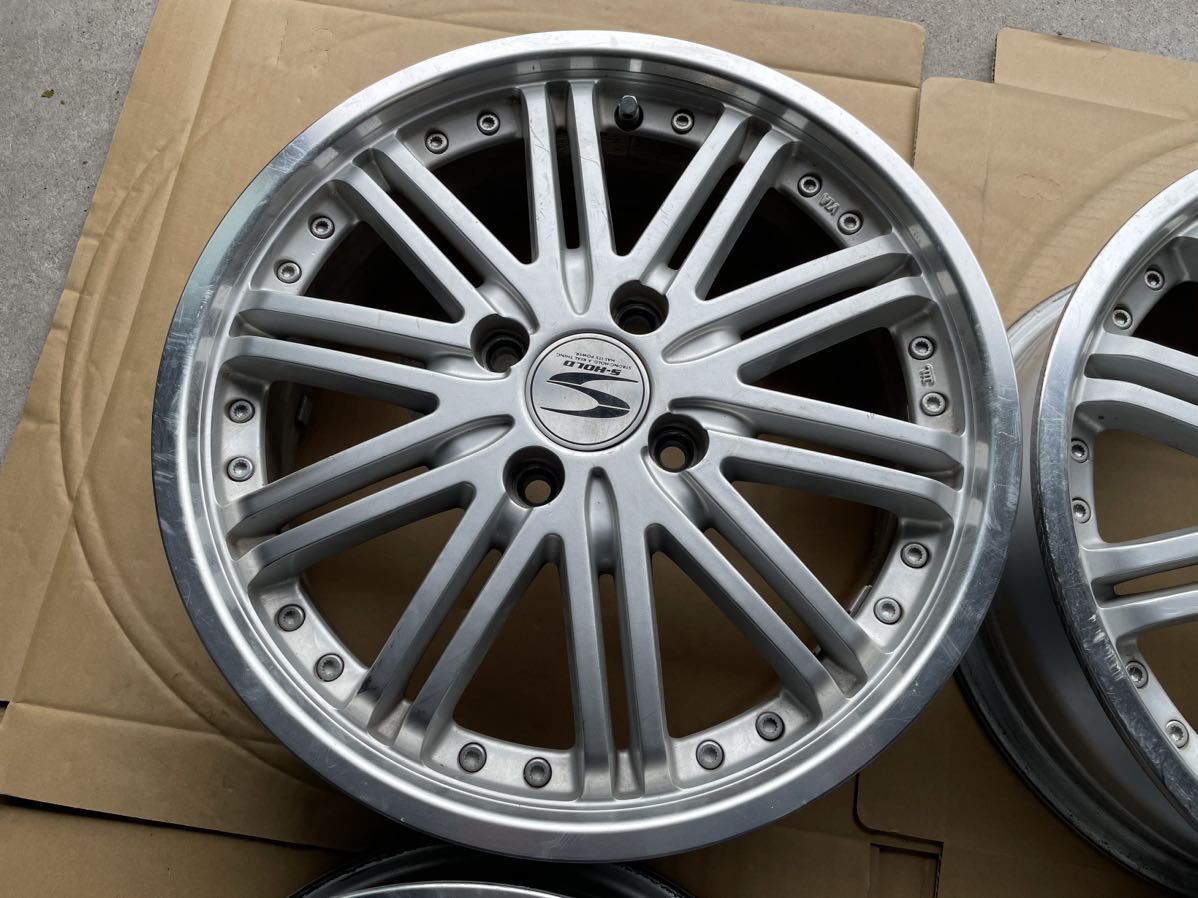 エスホールド S-HOLD エレノア シルバー 15インチ 15×5j INSET45 4穴 