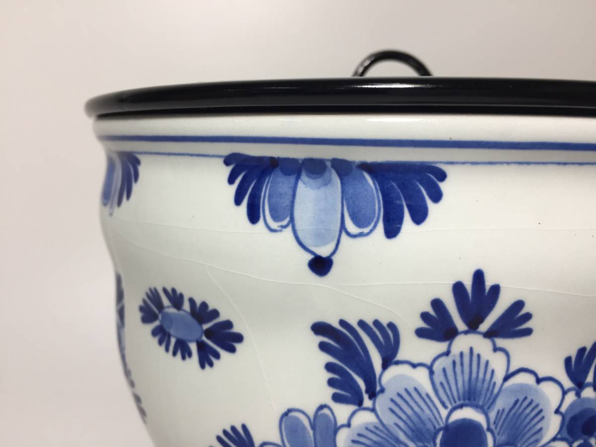 京都$⑧ オランダ陶磁 『 ロイヤル・デルフト 水指 』 De Porceleyne