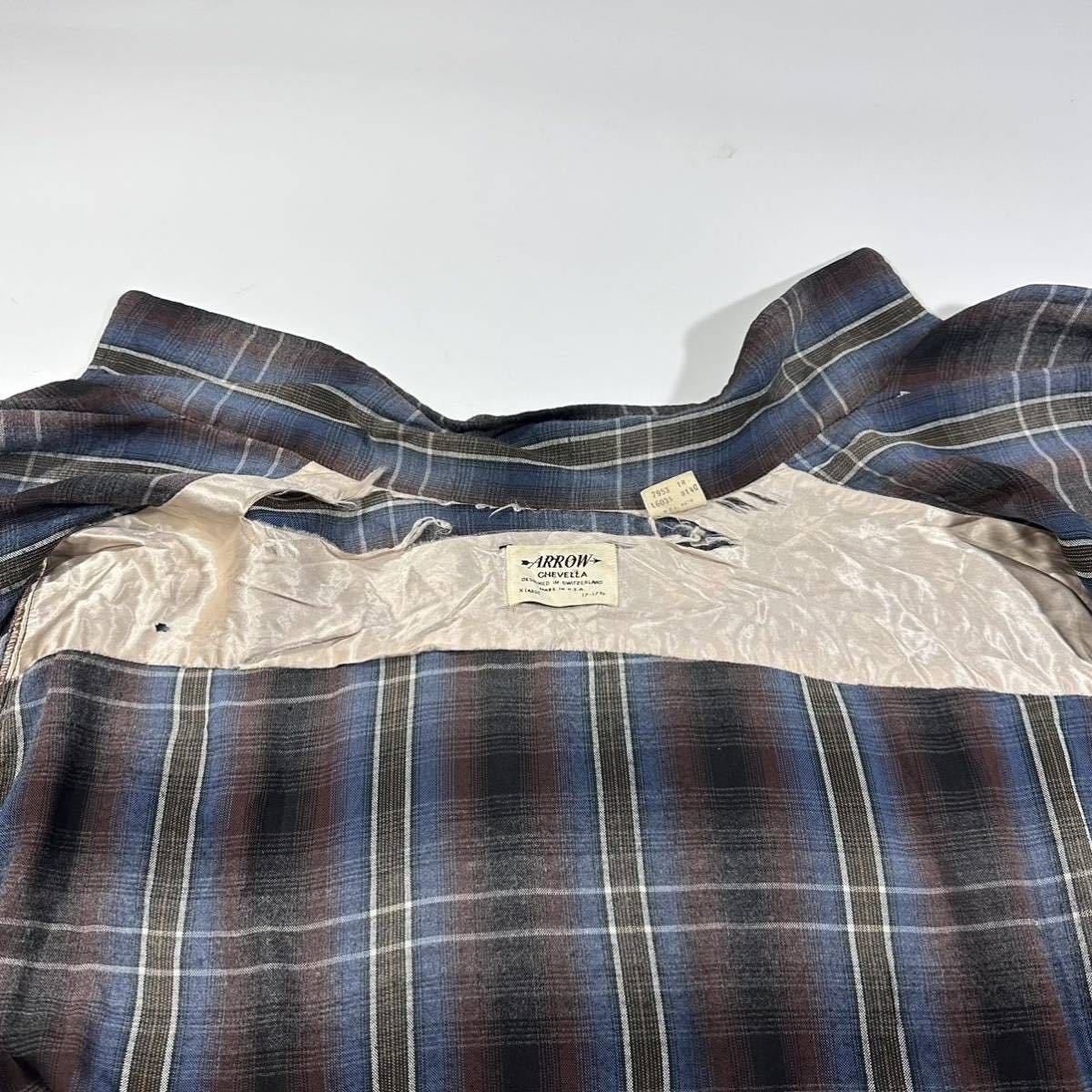 50s 60s arrow アロー レーヨン シャドー オンブレシャツ 50s 60s arrow アロー レーヨン シャドー オンブレシャツ