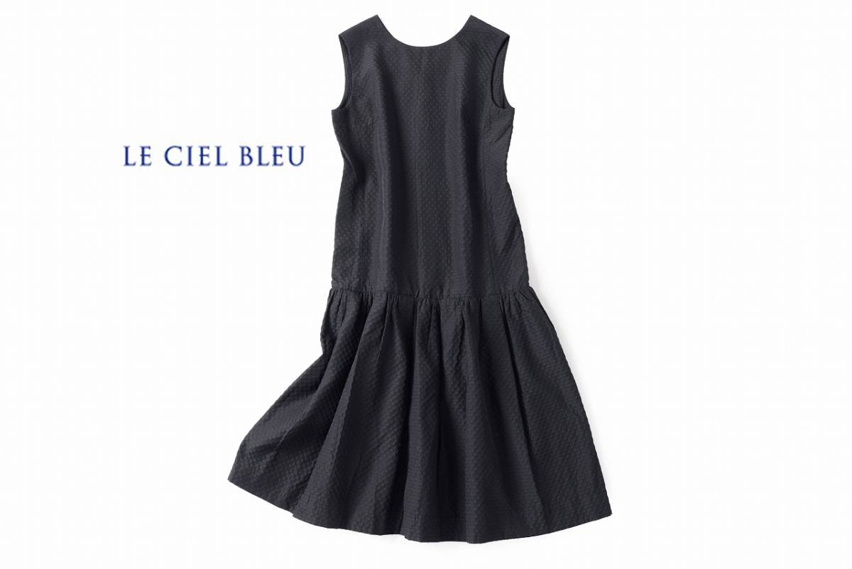 美品★素敵828★ルシェルブルー★40size/11号★ワンピース黒X150