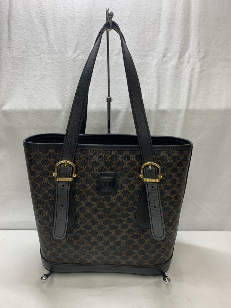 CELINE セリーヌ マカダム DM98/1 ハンドバッグ トートバッグ 中古美品 