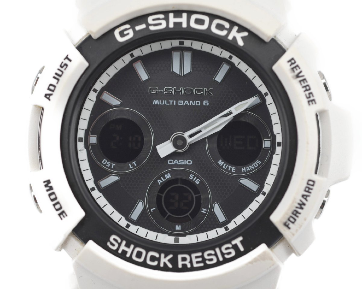 中古品] 動作OK【CASIO】カシオ G-SHOCK AWG-M100SBW-7AJF マルチ  