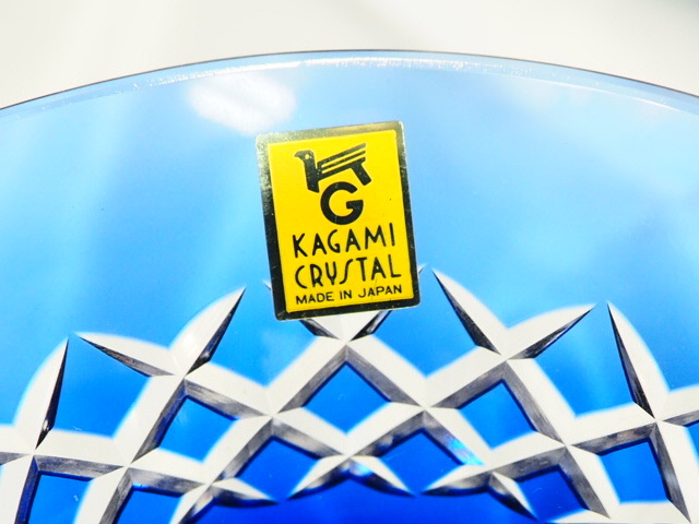 カガミクリスタル/KAGAMI CRYSTAL ローズボール ブルー フラワーネット