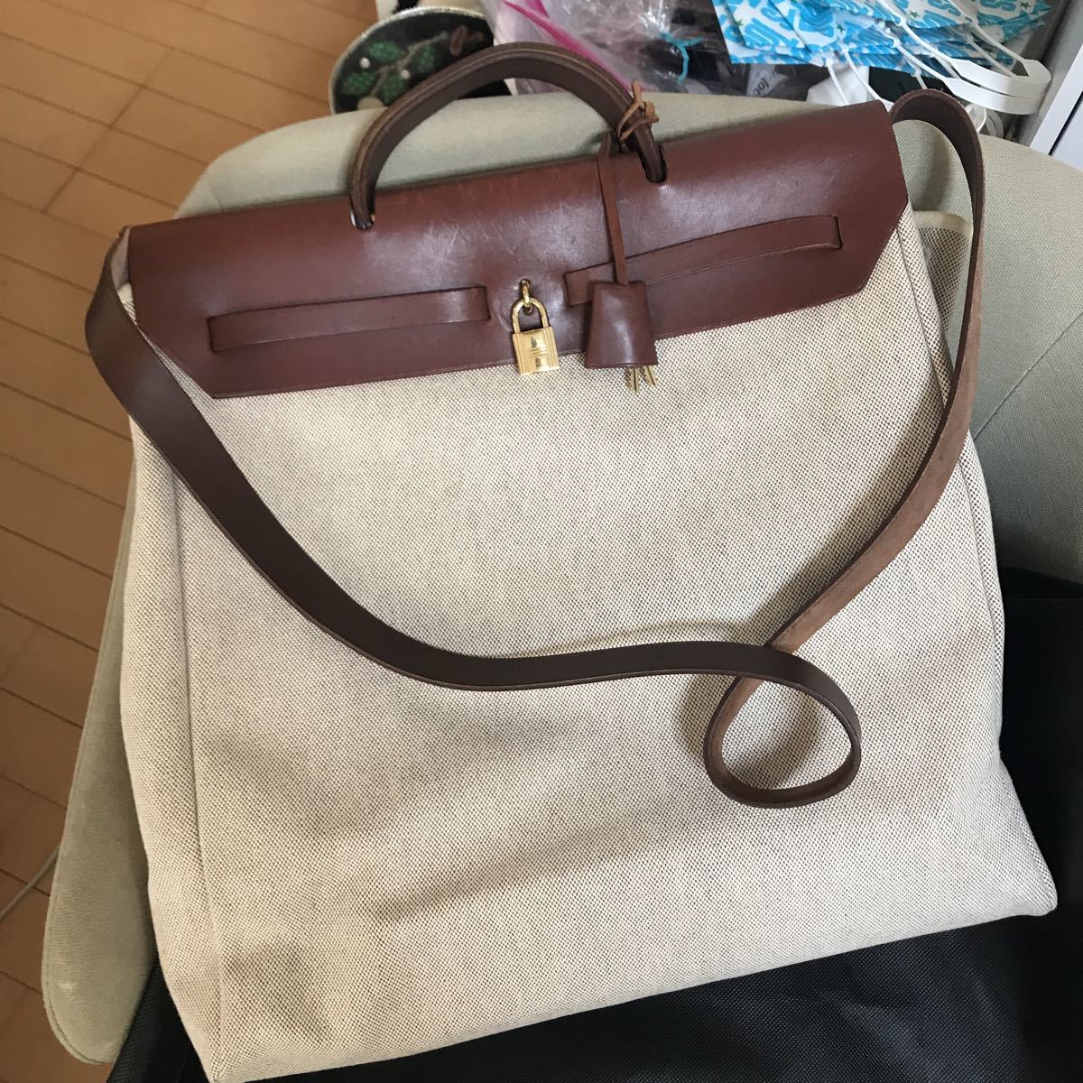 【限定SALE，大得価】 エルメス エールバックＭＭブラウン 2way 綺麗 な色(エールライン)｜売買されたオークション情報、yahooの商品情報をアーカイブ公開 - オークファン かばん、バッグ
