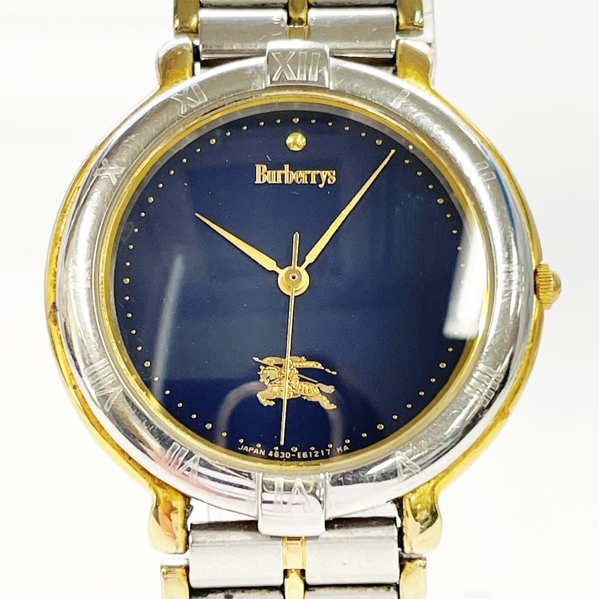 1円スタート】Burberrys バーバリーズ 4630-E60795 GP×SS ネイビー文字