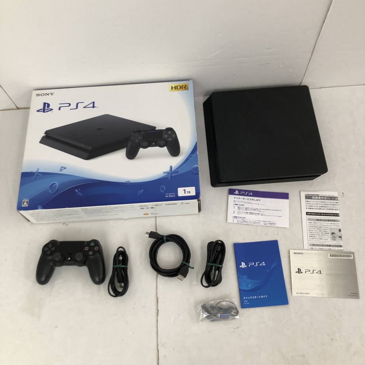 17585)〓【1円～】PlayStation 4本体 CUH-2100B 1TB ジェットブラック 
