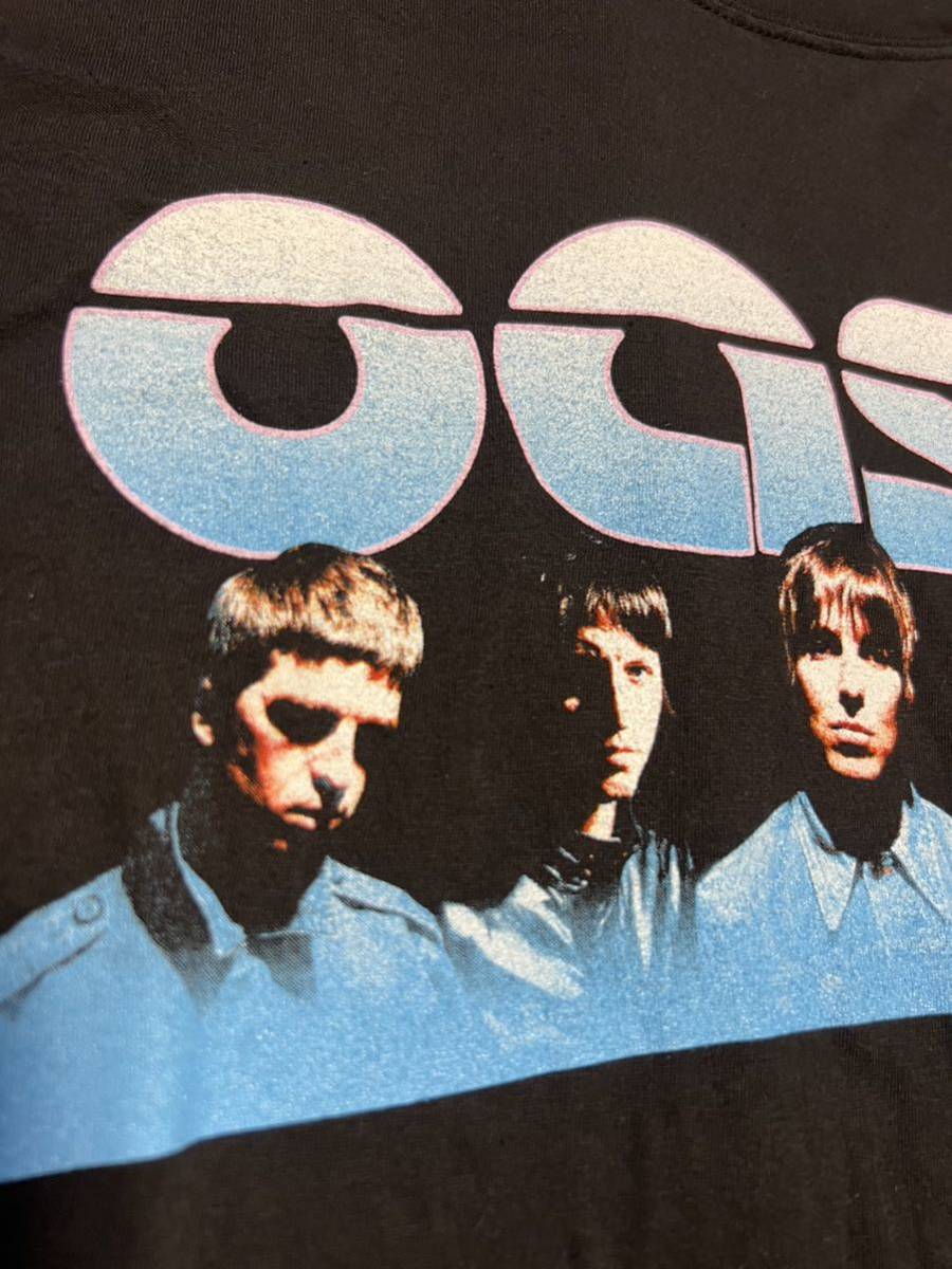 00s ヴィンテージ OASIS Tシャツ オアシス XL ロック ユーロ ブラック 