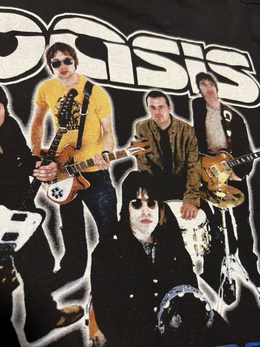 00s ヴィンテージ OASIS Tシャツ オアシス XL ロック ユーロ ブラック 