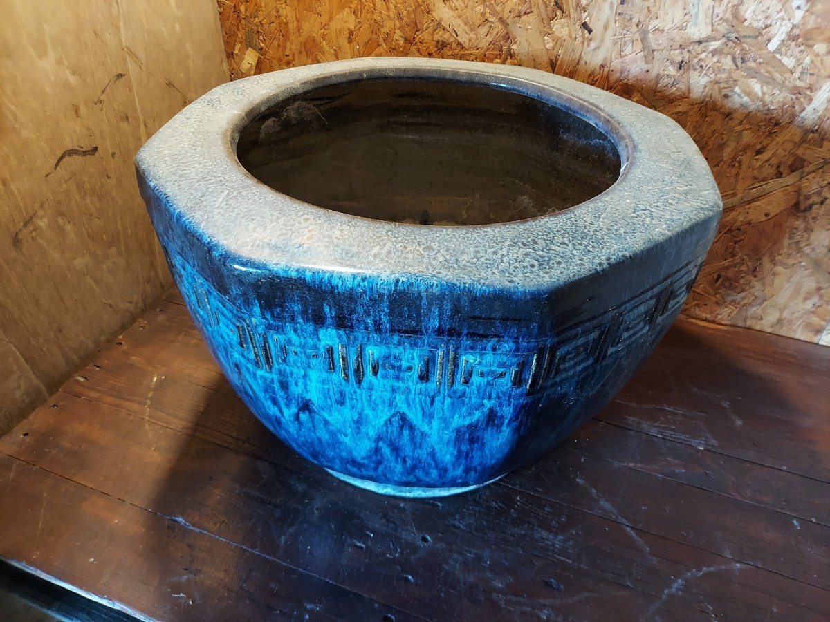 睡蓮鉢 金魚鉢 メダカ鉢 火鉢 古民具 水鉢 昭和レトロ