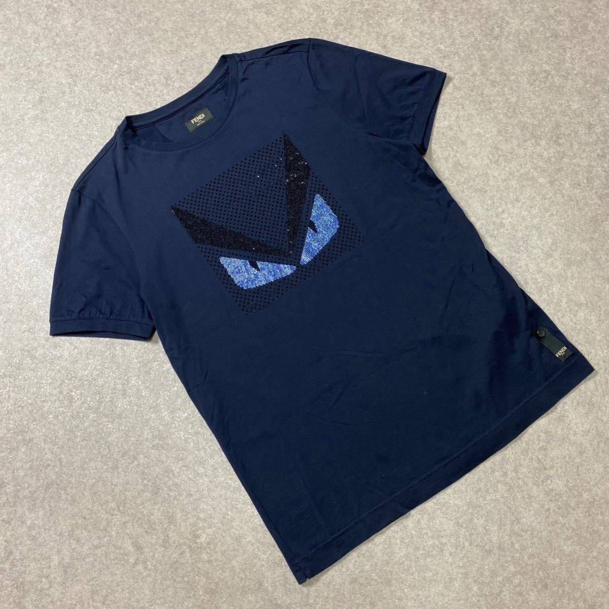 美品 FENDI フェンディ Tシャツ モンスターTシャツ スパンコール 