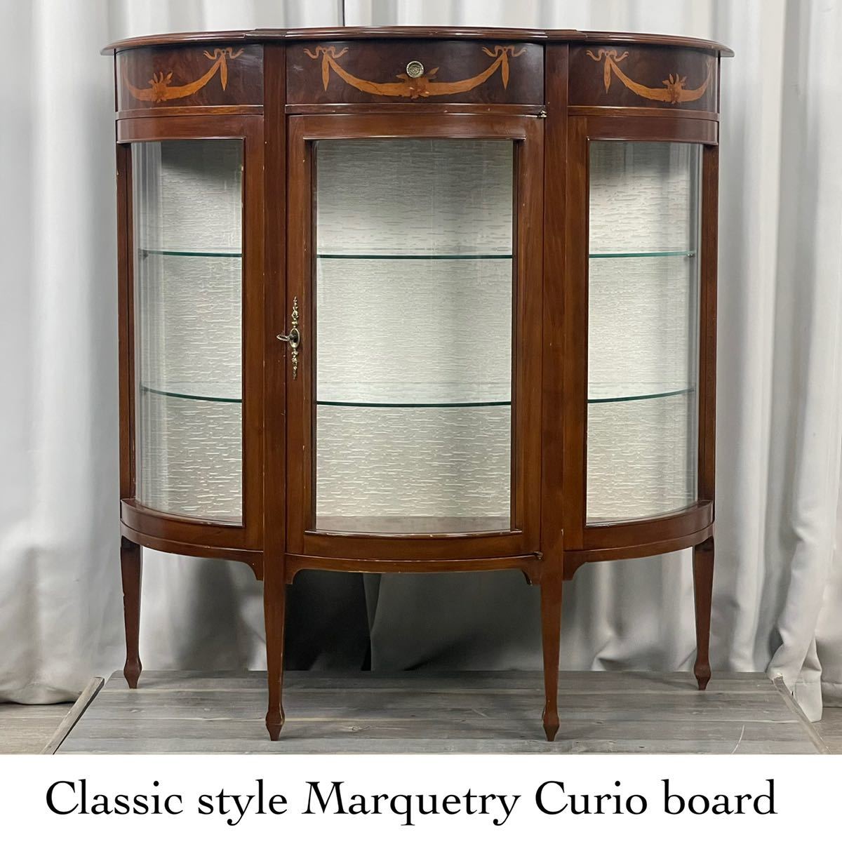 GS87 クラシック 象嵌 キュリオケース / コレクションケース ガラス