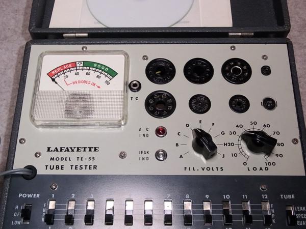 LAFAYETTE 真空管試験機 TE55 木製トランク 極上 真空管アンプ